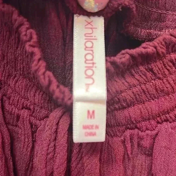 Xhilaration Boho Embroidered Smocked Top Size Medium - Picture 2 of 4